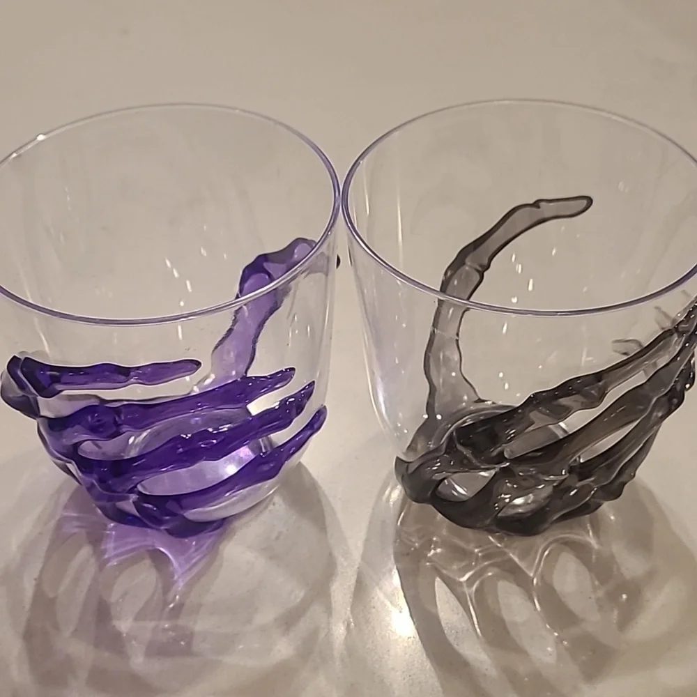 Free With Purchase Skeleton Skull plastic cups.